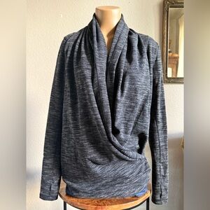 Zella Heathered Black Wrap jacket